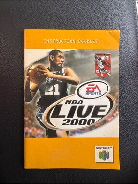 Instruction booklet for 'NBA Live 2000' for Nintendo 64